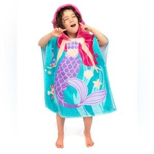MERMAID 100% Cotton Hooded Towel 24 x 48 inches